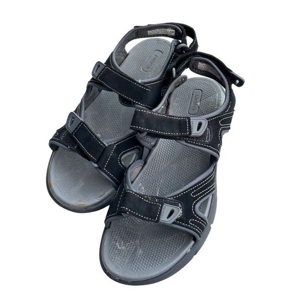 Khombu Women's Black Gray Adjustable Strap River Walk Hiking Sandals Size 9M - Picture 4 of 13